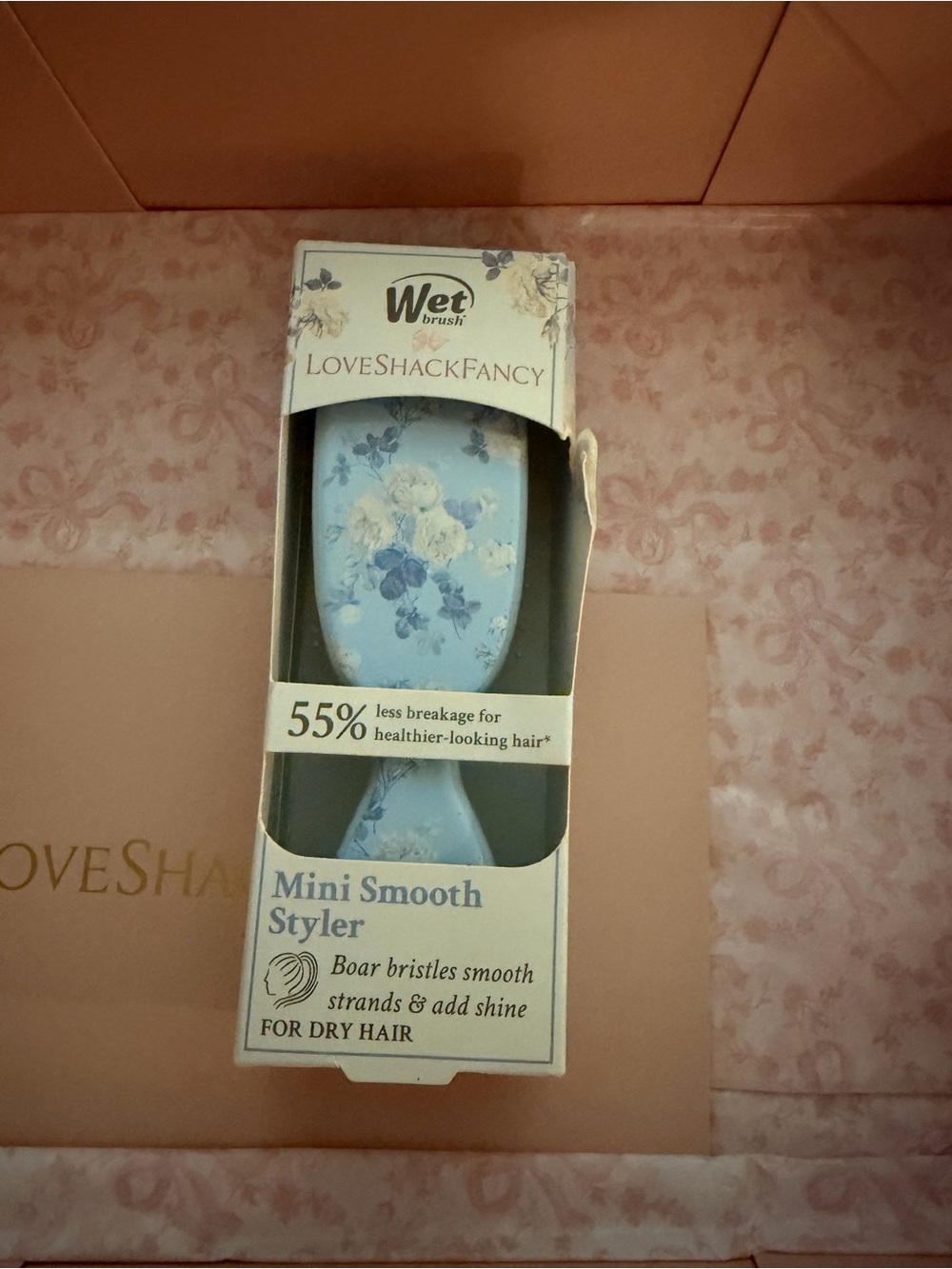 LoveShackFancy Floral Mini Smooth Styler - Pale Blue